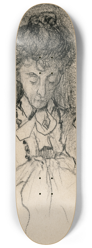 Theo van Hoytema - Een dame bezig met handwerk 8.25 inch art skate deck