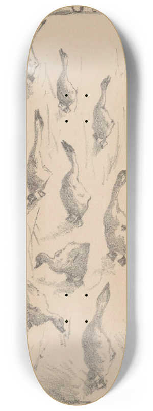 Theo van Hoytema - Kerstkaart met tien ganzen 8.25 inch art skate deck Theo van Hoytema - Kerstkaart met tien ganzen 8.25 inch art skate deck