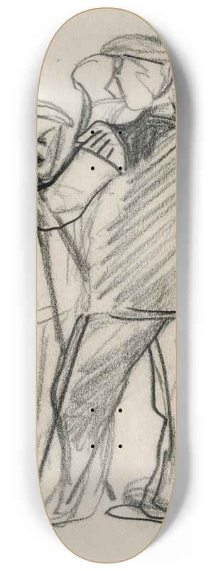 Theo van Hoytema - Twee straatmuzikanten 8.25 inch art skate deck