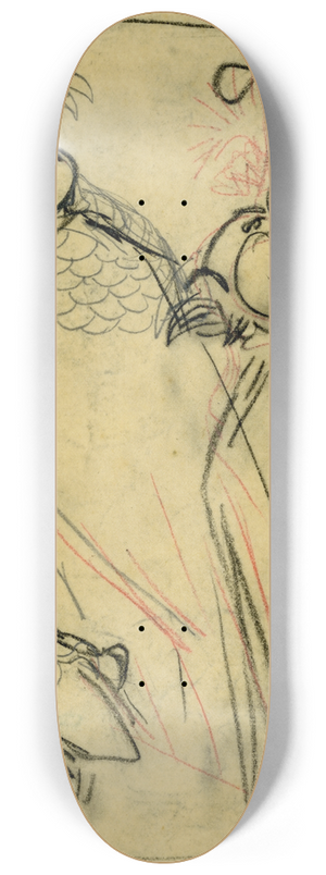 Theo van Hoytema - Twee valken met oogkapjes 8.25 inch art skate deck