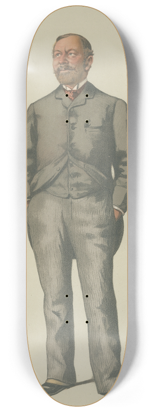 Thobald Chartran - Politicians  Vanity Fair. Brighton. Mr. William Thackerey Marriot. 24 March 1883 8.25 inch art skate deck