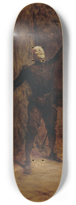 Thobald Chartran - Portrait de Constant Coquelin dans le rle de Cyrano de Bergerac 8.25 inch art skate deck