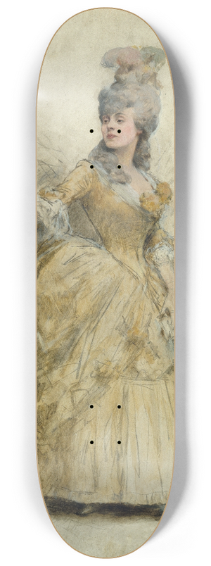 Thobald Chartran - Portrait de Rjane (1856-1920) en costume de scne. 8.25 inch art skate deck