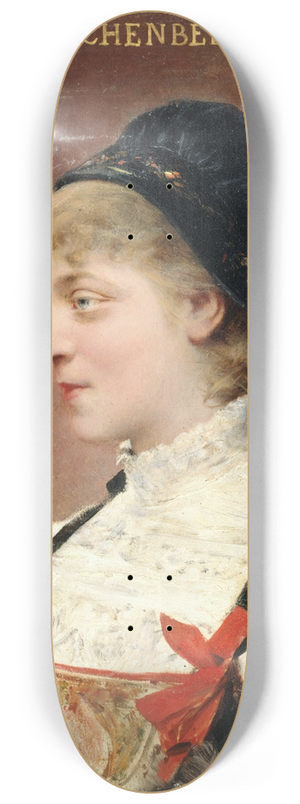 Thobald Chartran - Portrait de Suzanne Reichenberg (1853-1924), socitaire de la Comdie-Franaise 8.25 inch art skate deck