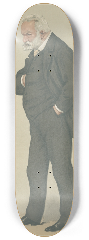 Thobald Chartran - Vanity Fair; Literary; A French Poet, Victor Hugo, September 20, 1879 8.25 inch art skate deck