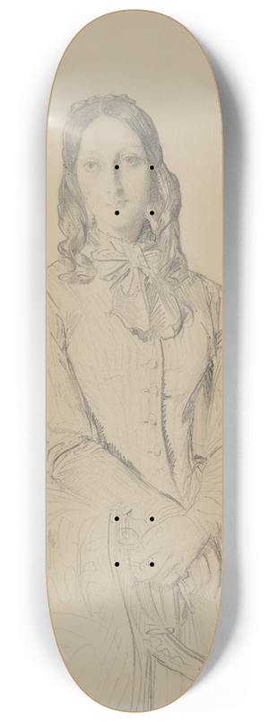 Thodore Chassriau - Portrait of Madame Ravaisson 8.25 inch art skate deck