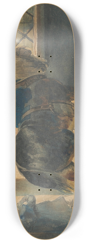 Thodore Gricault - Cheval de trait  lcurie 8.25 inch art skate deck Thodore Gricault - Cheval de trait  lcurie 8.25 inch art skate deck