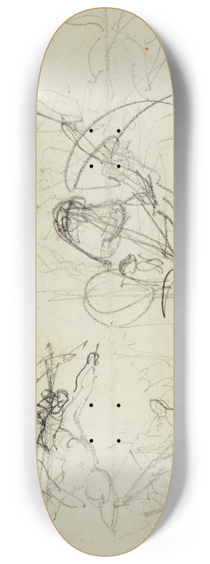Thodore Gricault - Compositional studies 8.25 inch art skate deck