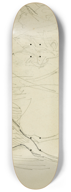 Thodore Gricault - Compositional study, horse studies 8.25 inch art skate deck Thodore Gricault - Compositional study, horse studies 8.25 inch art skate deck