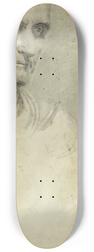 Thodore Gricault - Study of a Man (verso) 8.25 inch art skate deck
