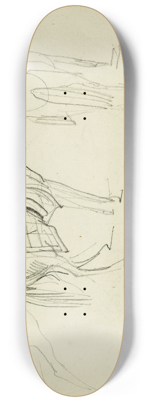 Thodore Gricault - Three horse studies 8.25 inch art skate deck Thodore Gricault - Three horse studies 8.25 inch art skate deck