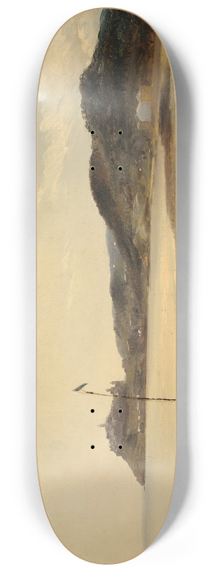 Thodore Gudin - Boats on the Beach 8.25 inch art skate deck