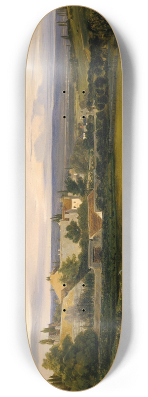 Thodore Rousseau - A Village in a Valley 8.25 inch art skate deck