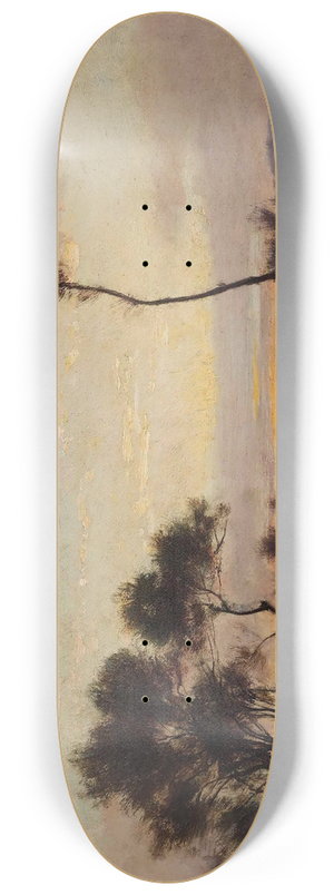 Thodore Rousseau - Lake landscape 8.25 inch art skate deck