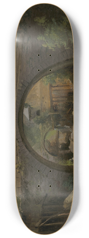 Thodore Rousseau - Mountain Stream in the Auvergne 8.25 inch art skate deck