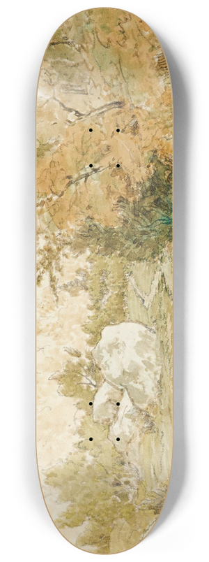Thodore Rousseau - The road to Paris in Fontainebleau forest 8.25 inch art skate deck Thodore Rousseau - The road to Paris in Fontainebleau forest 8.25 inch art skate deck