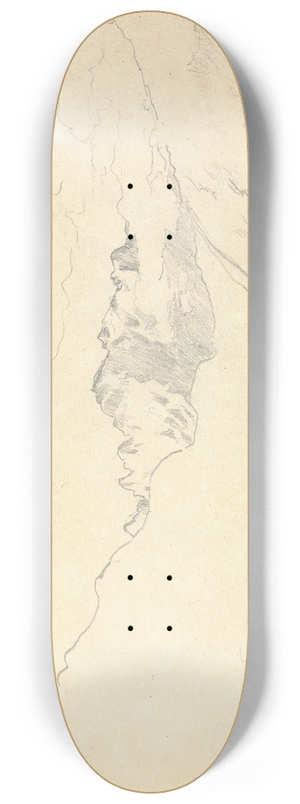 Thomas Bradshaw - Sketch of Mountains and Clouds 8.25 inch art skate deck