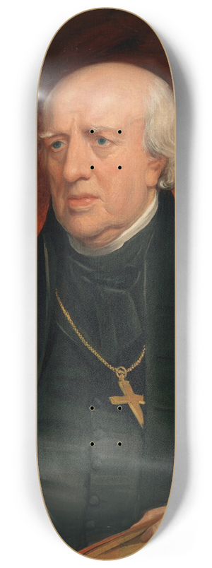 Thomas Clement Thompson - Portrait of John Thomas Troy, Archbishop of Dublin (1739-1823) 8.25 inch art skate deck