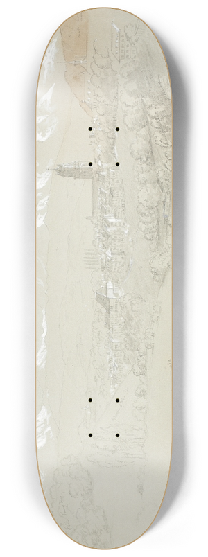 Thomas Cole - Landscape with View of Bern 8.25 inch art skate deck