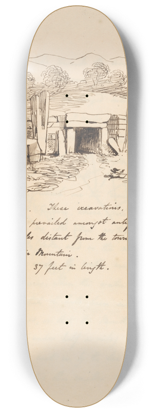 Thomas Crofton Croker - Tumulus near Newry 8.25 inch art skate deck