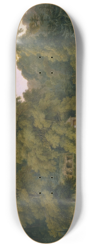 Thomas Daniell - Temple, Fountain and Cave in Sezincote Park 8.25 inch art skate deck Thomas Daniell - Temple, Fountain and Cave in Sezincote Park 8.25 inch art skate deck