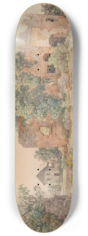 Thomas Ender - Ruine der Burg Muran in der Slowakei 8.25 inch art skate deck