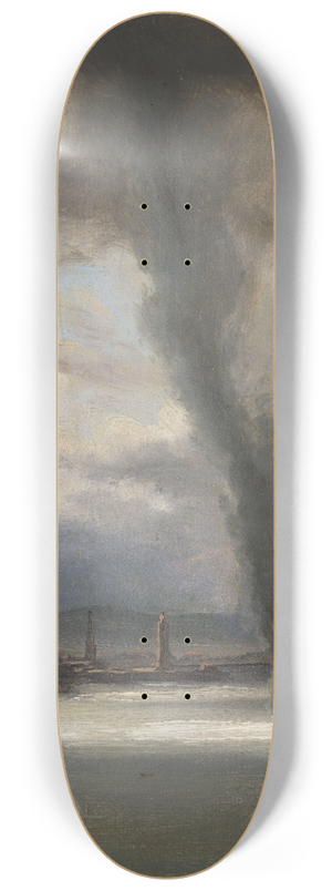 Thomas Fearnley - A Waterspout on the Bay of Naples 8.25 inch art skate deck Thomas Fearnley - A Waterspout on the Bay of Naples 8.25 inch art skate deck