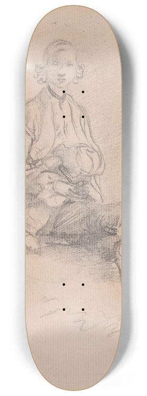 Thomas Gainsborough - A Seated Youth 8.25 inch art skate deck
