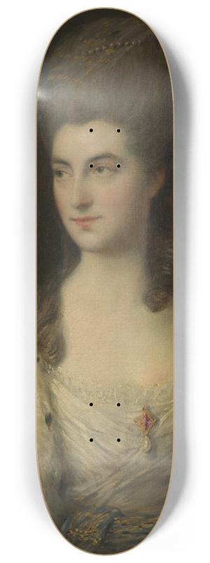 Thomas Gainsborough - Portrait of a Young Woman, Called Miss Sparrow 8.25 inch art skate deck