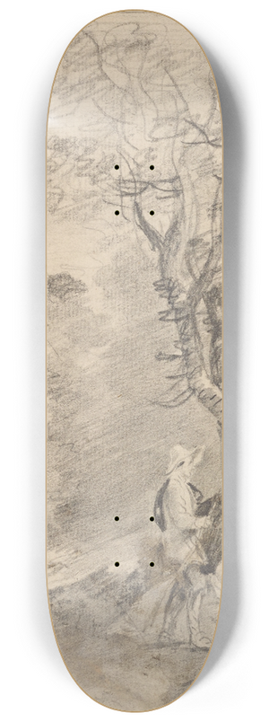 Thomas Gainsborough - Wooded Landscape with Group of Figures 8.25 inch art skate deck