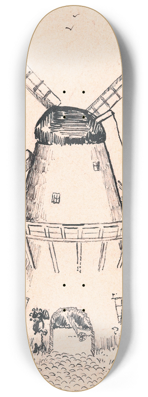 A. Tinbergen - Windmolen in een landschap 8.25 inch art skate deck