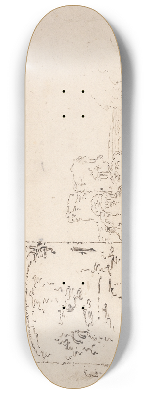 Thomas Girtin - Flint Castle 8.25 inch art skate deck