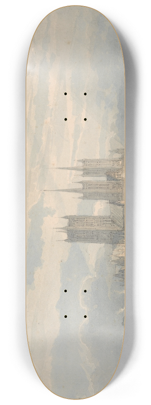 Thomas Girtin - Lincoln Cathedral 8.25 inch art skate deck