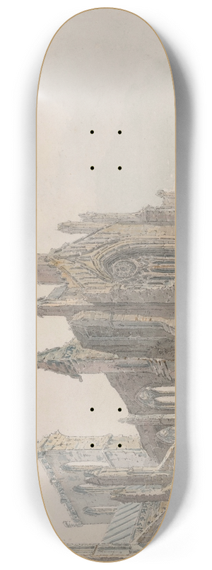 Thomas Girtin - Melrose Abbey, Scotland 8.25 inch art skate deck