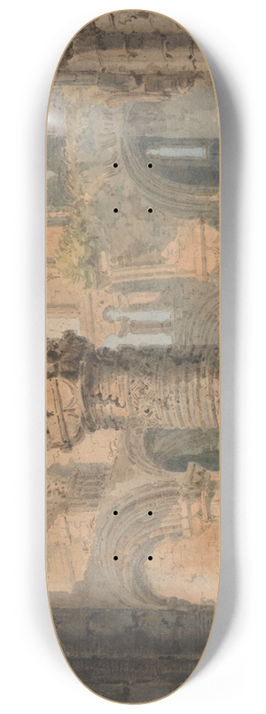 Thomas Girtin - Saint Cuthberts Holy Island 8.25 inch art skate deck