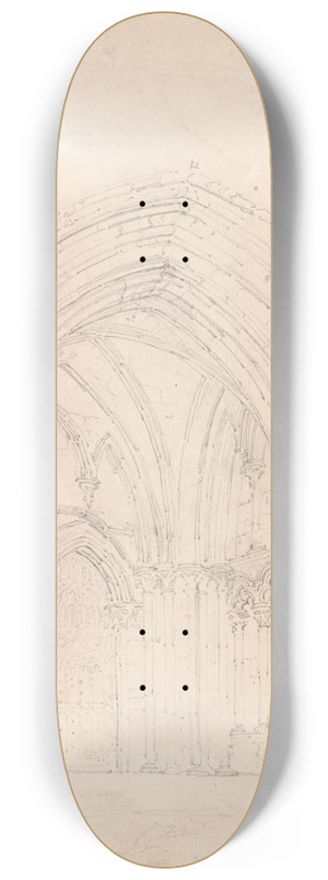 Thomas Girtin - St. Albans Cathedral, Hertfordshire 8.25 inch art skate deck