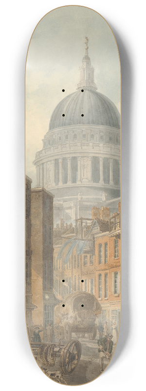 Thomas Girtin - St. Pauls Cathedral from St. Martins-le-Grand 8.25 inch art skate deck Thomas Girtin - St. Pauls Cathedral from St. Martins-le-Grand 8.25 inch art skate deck