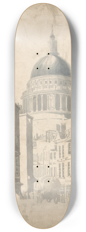 Thomas Girtin - St. Pauls Cathedral, from St. Martins-le-Grand, London 8.25 inch art skate deck Thomas Girtin - St. Pauls Cathedral, from St. Martins-le-Grand, London 8.25 inch art skate deck
