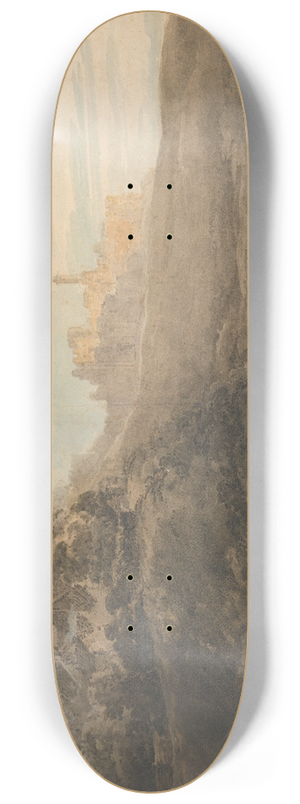 Thomas Girtin - Warkworth Castle, Northumberland 8.25 inch art skate deck