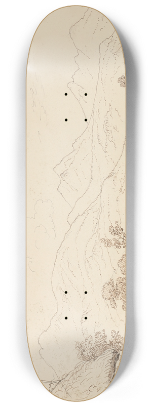 Thomas Hastings - On the Road Between Aghadoe and Dunloh, Killarney, September 1841 8.25 inch art skate deck