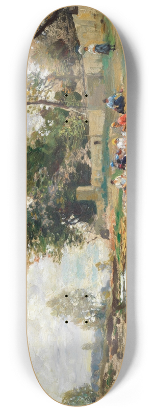Attilio Pratella - Washerwomen on the Banks of a River 8.25 inch art skate deck Attilio Pratella - Washerwomen on the Banks of a River 8.25 inch art skate deck