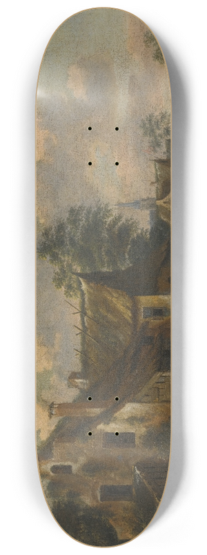 Thomas Heeremans - A Town On The Banks Of A River 8.25 inch art skate deck Thomas Heeremans - A Town On The Banks Of A River 8.25 inch art skate deck