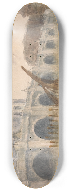 Thomas Hollis - Westminster Bridge and the Abbey 8.25 inch art skate deck
