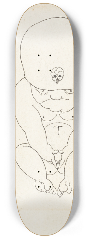 Aubrey Vincent Beardsley - Crouching Midget 8.25 inch art skate deck Aubrey Vincent Beardsley - Crouching Midget 8.25 inch art skate deck