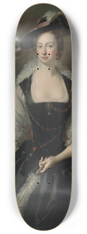 Thomas Hudson - Portrait Of Lady Frances Courtenay 8.25 inch art skate deck Thomas Hudson - Portrait Of Lady Frances Courtenay 8.25 inch art skate deck