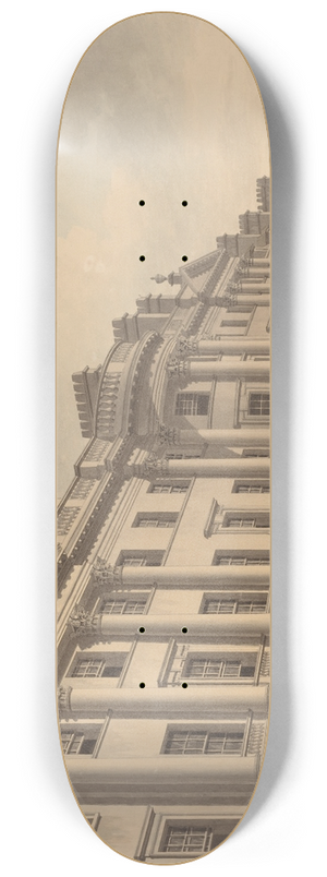 Thomas Malton - Milsom Street in Bath 8.25 inch art skate deck