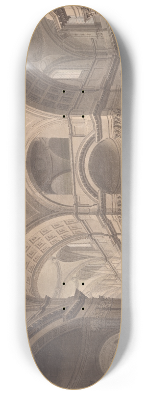 Thomas Malton the Younger - Interior of St. Pauls Cathedral 8.25 inch art skate deck