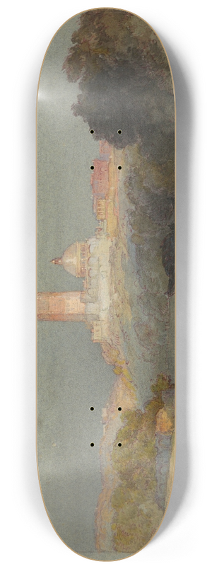 Thomas Moran - Hacienda on the Lerma River, San Juan, Mexico 8.25 inch art skate deck