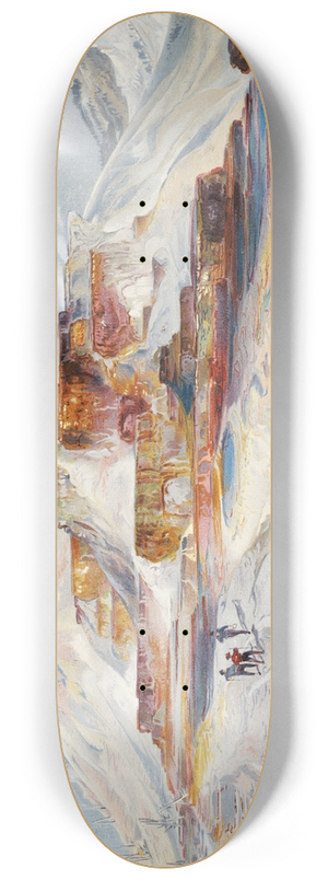 Thomas Moran - Hot Springs of Gardiners River, Yellowstone 8.25 inch art skate deck