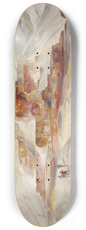 Thomas Moran - Hot Springs of Gardiners River, Yellowstone 8.25 inch art skate deck